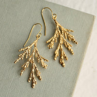 Conifer Branch Botanical Earrings