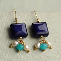 Cobalt Blue Charm Earrings