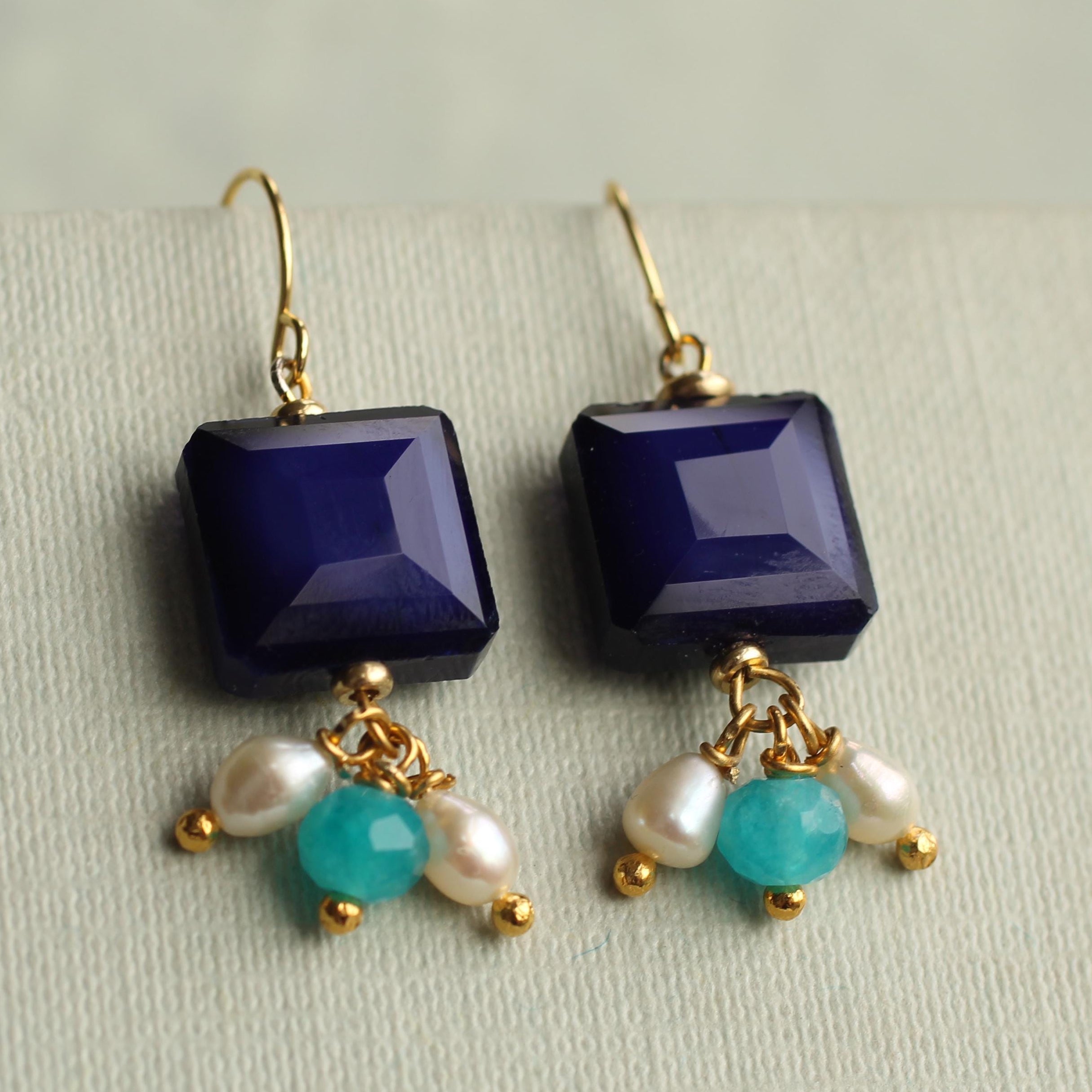Cobalt Blue Charm Earrings