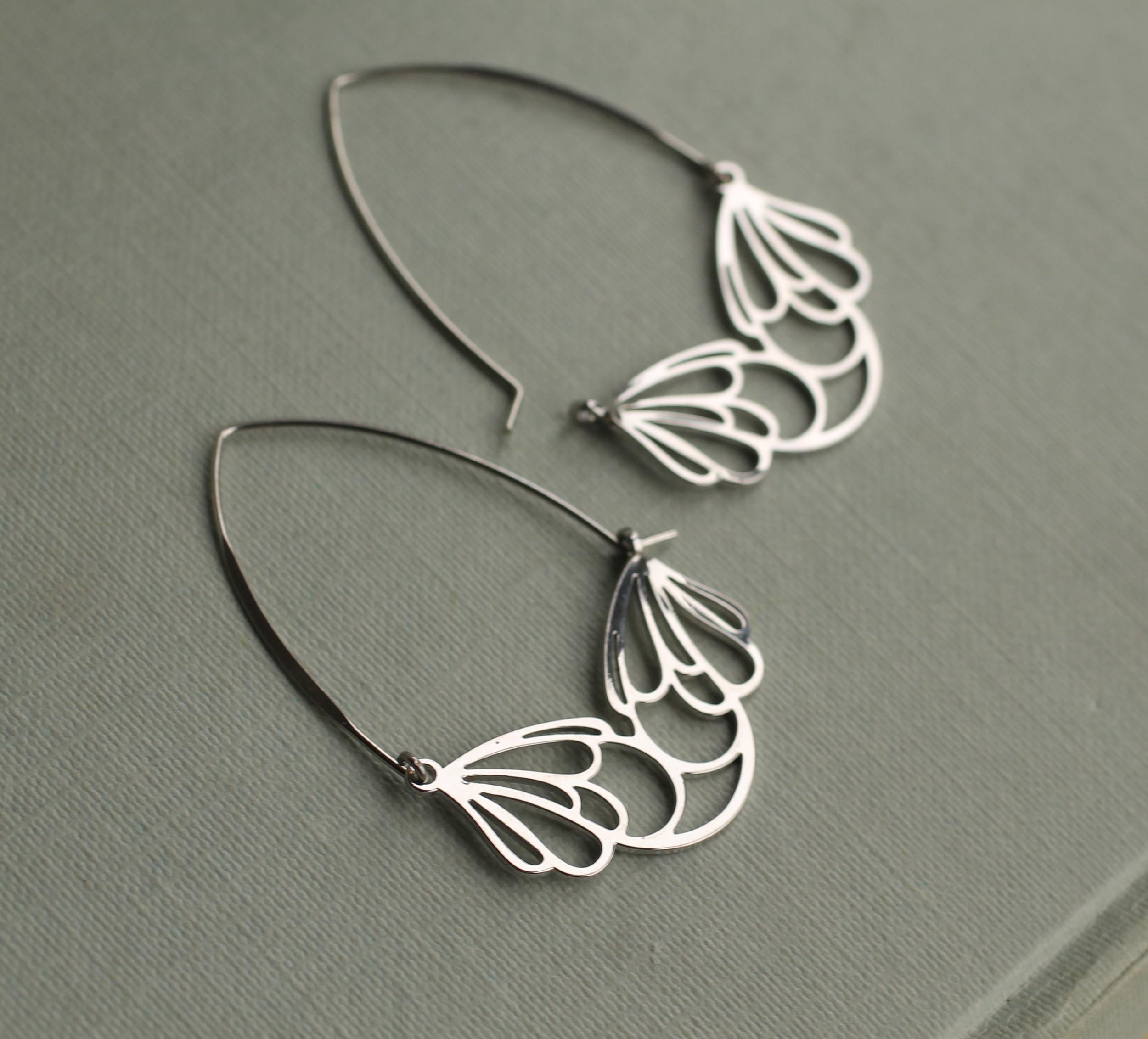 Flower Hoop Earrings