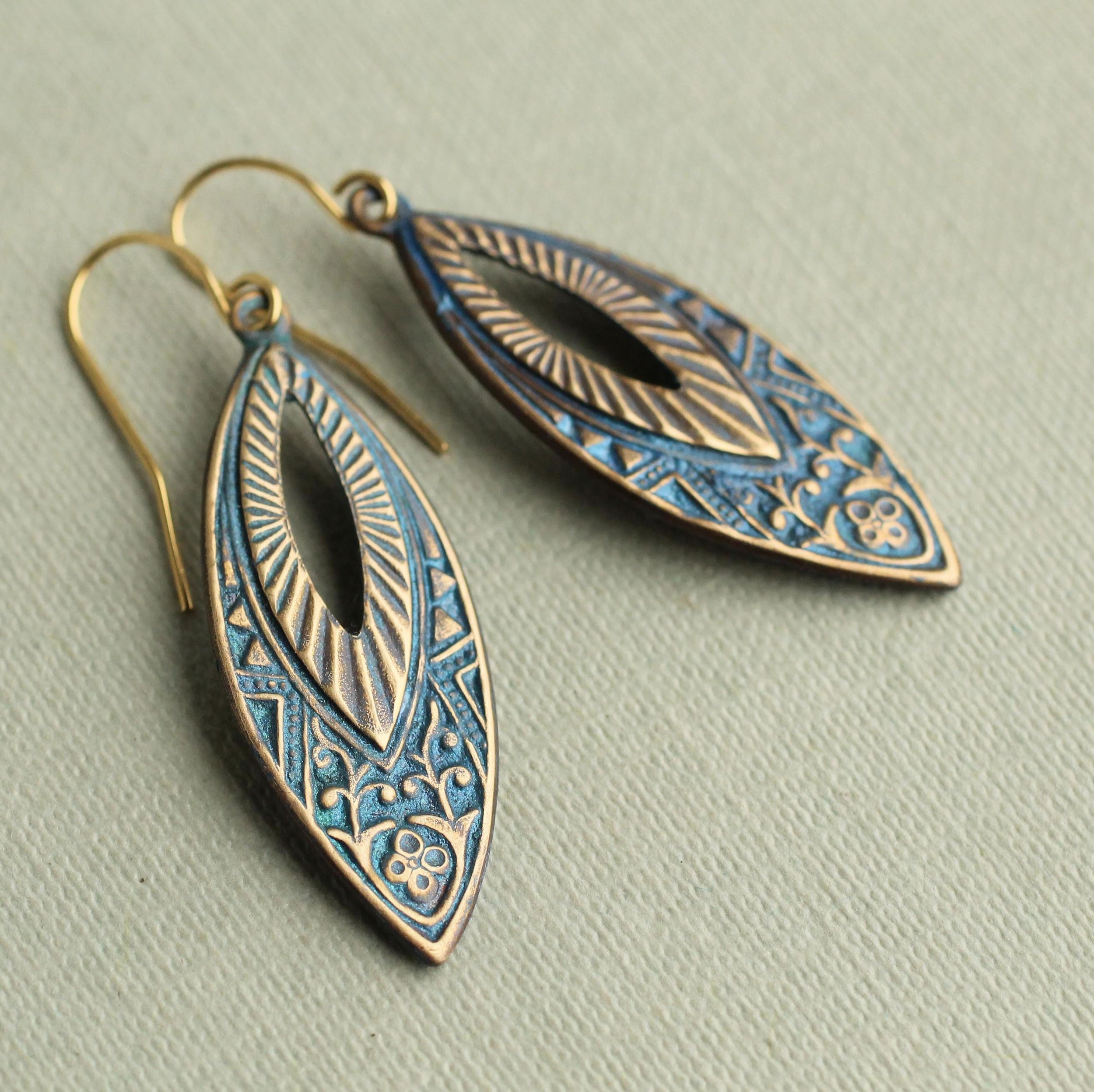 Aztec Navette Earrings