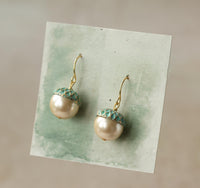Gold Pearl & Turquoise Earrings