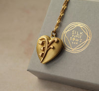 Lily of the Valley Heart Locket