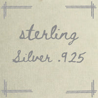 the text "sterling Silver.925" written in a cursive font.