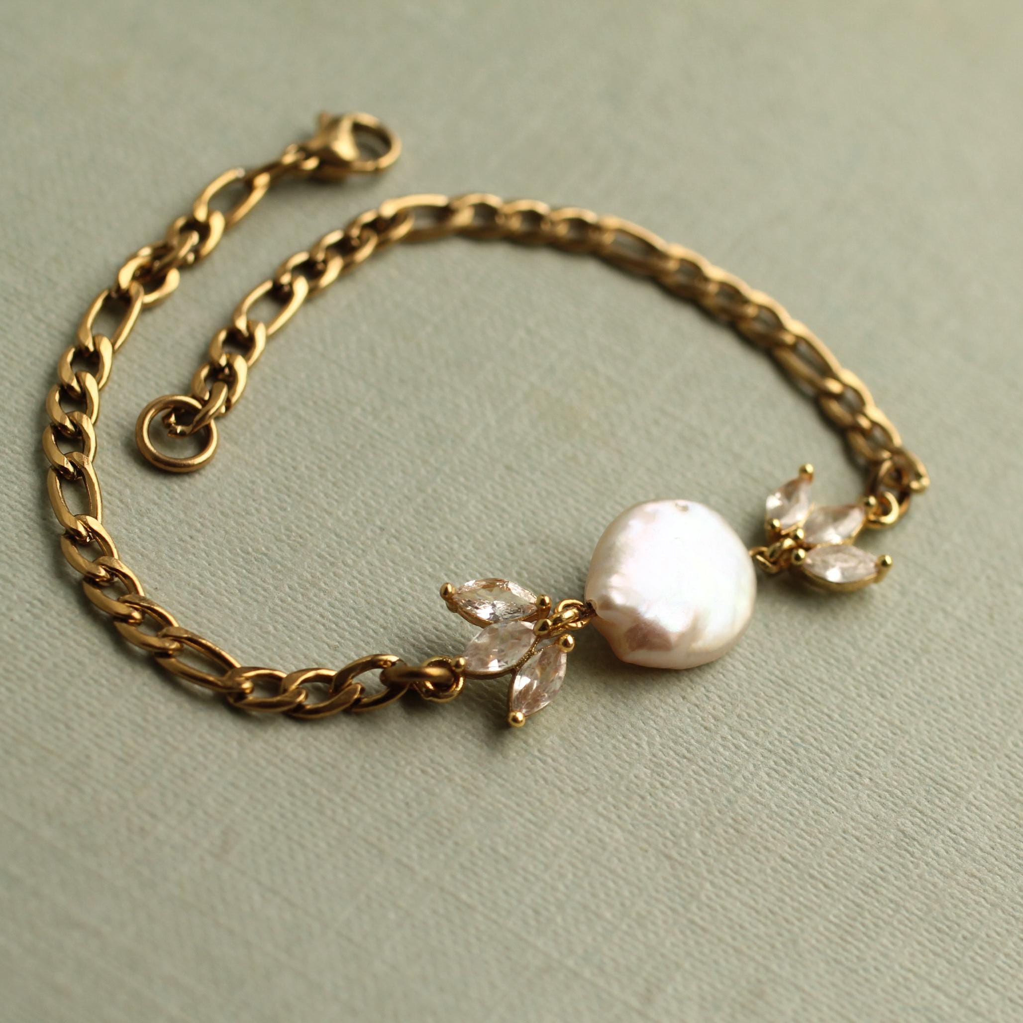 Freshwater Pearl Flower Girl Bracelet