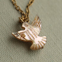 Pearl Bird Dove Necklace