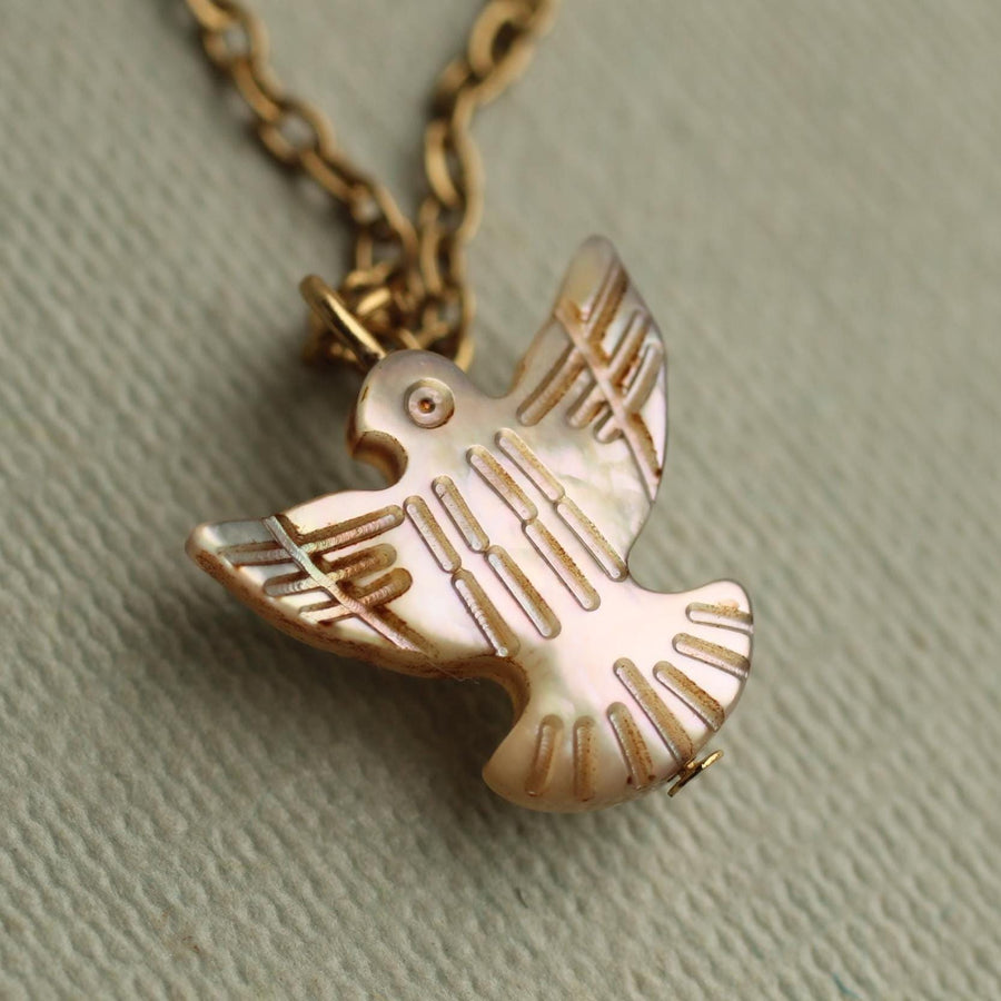 Pearl Bird Dove Necklace