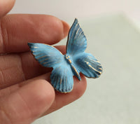 Blue Butterfly Brooch Pin