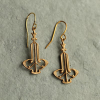 Art Nouveau Harp Earrings