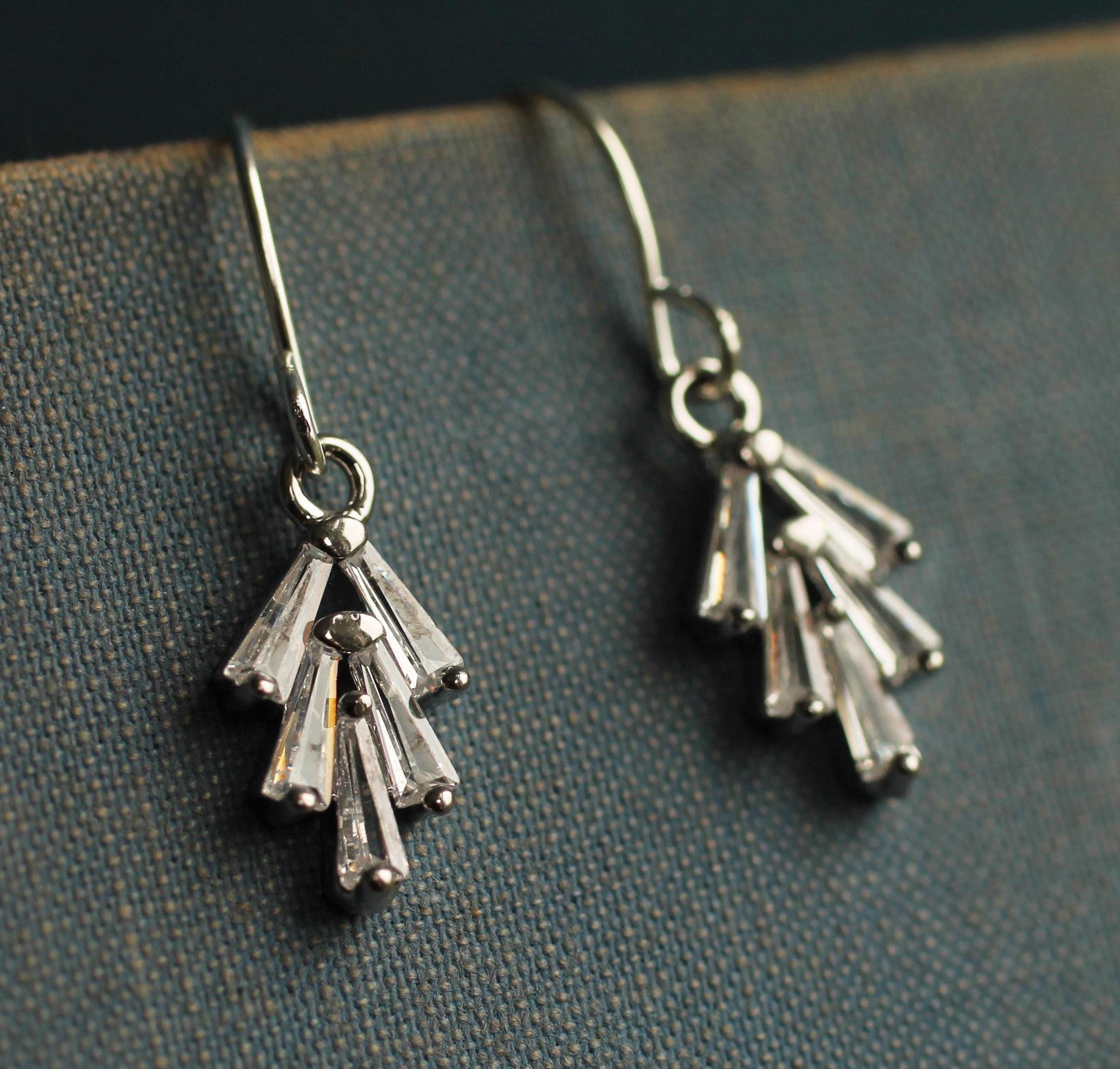 Art Deco Silver Earrings