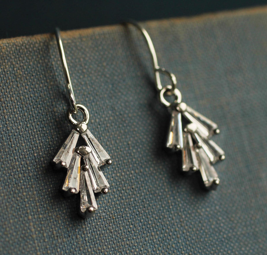 Art Deco Silver Earrings