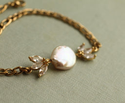 Freshwater Pearl Flower Girl Bracelet