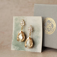 Champagne Crystal Teardrop Earrings