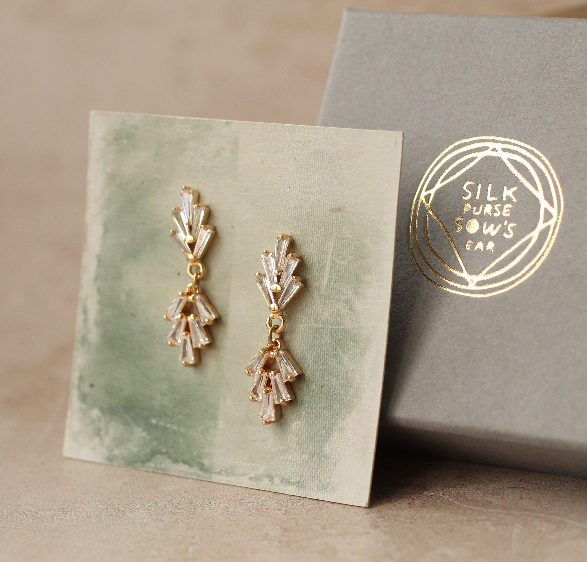 Art Deco Crystal Drop Earrings