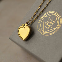 Vintage Brass Heart Locket