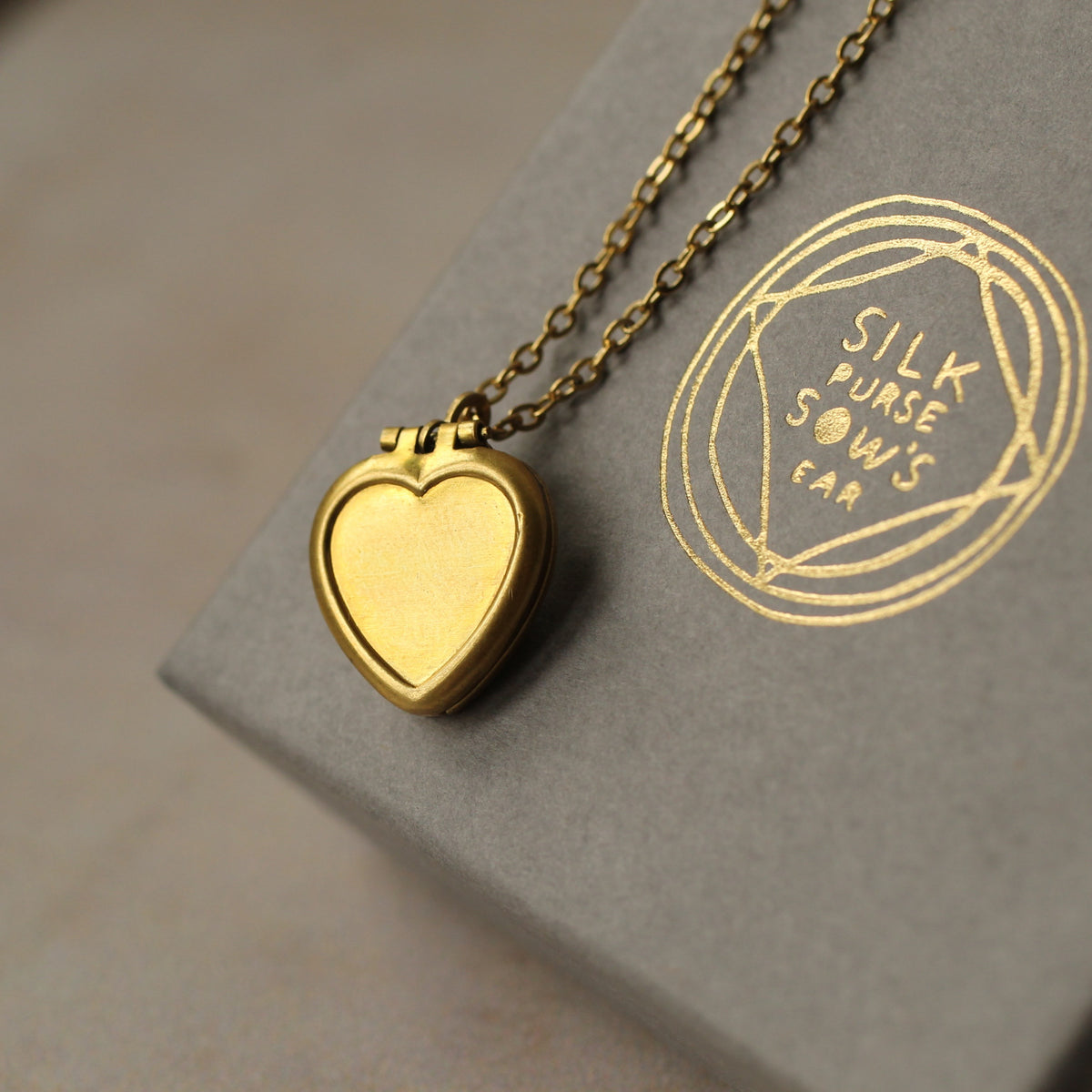 Vintage Brass Heart Locket
