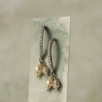 Freshwater Pearl and Silver Bridal Earrings