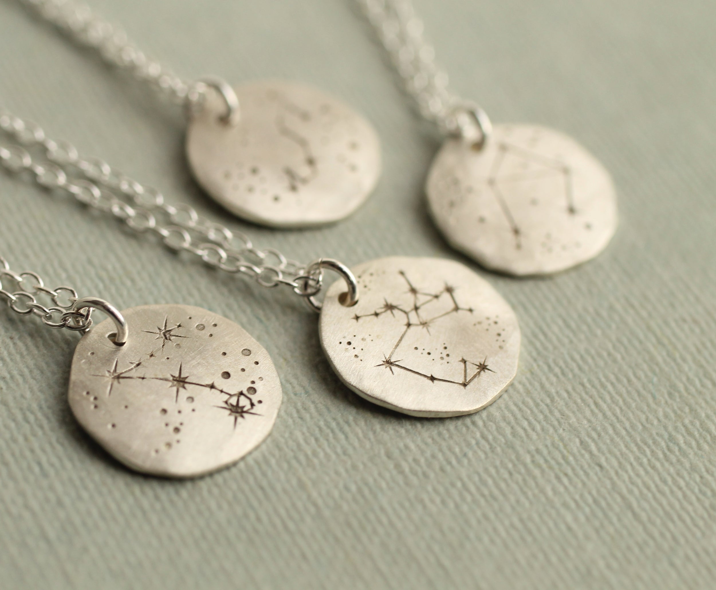 Sterling Silver Zodiac Constellation Necklace